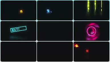 款炫酷的霓虹灯文字特效动画包AE模板视频的预览图
